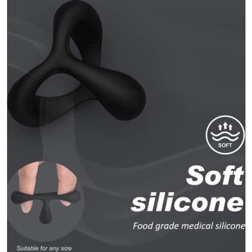 Newest Penis Ring Mens Masturbator Cock Rings Couple Lover Toys For Sex Men Time Delay Ejaculation Soft Silicone Sexy Dual Ring