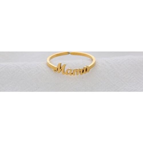 Europe And The United States Best-Selling Mother Stainless Steel Letter Ring To Give Mother Gifts