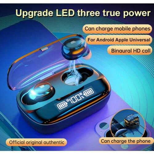 M-U8 TWS Bluetooth 5.0 Wireless Earphones LED Digital Display Stereo Waterproof HiFi In-Ear Earbuds Headset Bluetooth Earphones