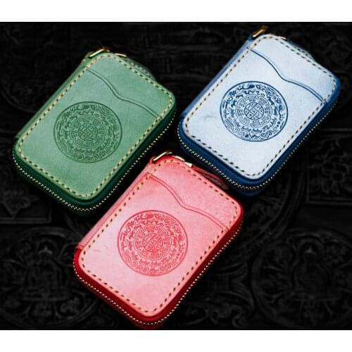 Mini Purse Mens Short Zipper Wallet Ladies Genuine Leather Card Holder Bag Coin Purses Female Red Green Blue Wallets