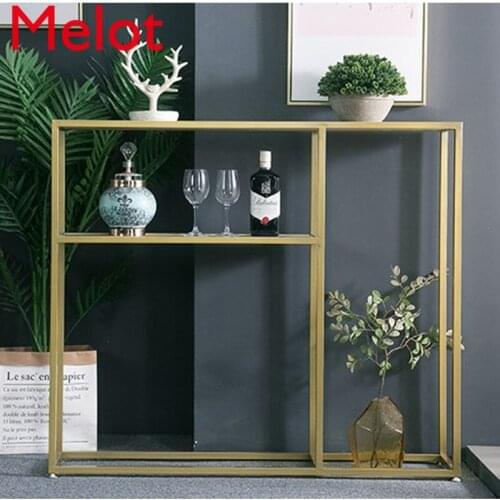 European-Style Fashion Luxury Home Living Room Marble Storage Rack Modern Minimalist Corridor Storage Rack Iron Wall Decoration