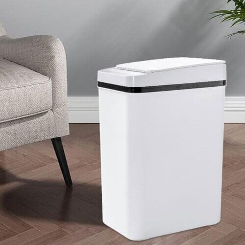 Automatic Smart Sensor Trash Can Nordic Bathroom Large Luxury Waterproof Trash Can Kitchen Kosz Na Smieci Home Products DG50WB