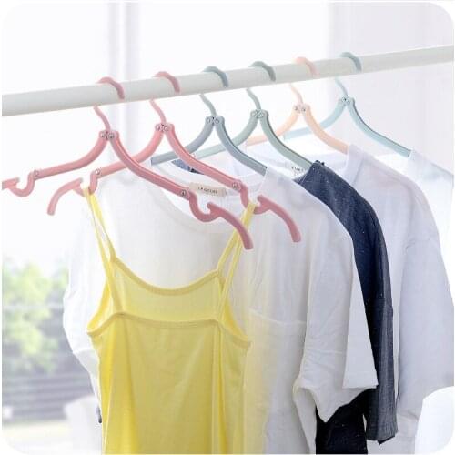 Newest Multi-functional plastic clothes hanger Travel space saving foldable hanger Creative clothes rack children baby hanger