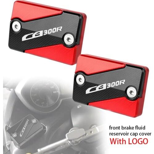 NEW CNC Aluminum Red black Motorcycle Brake Fluid Fuel Reservoir Tank Cap Cover For HONDA CB300R CB300 R CB300F 2015-2017 2016