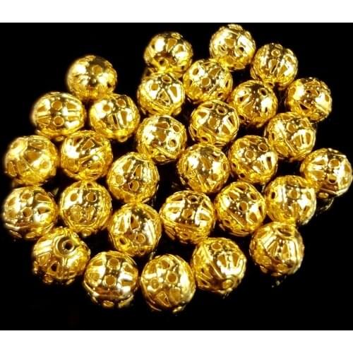 Wholesale 4/6mm Metal Hollow Spacer Beads Handmade Jewelry Making Finding Loose Beads Accessories DIY Bracelet Necklace