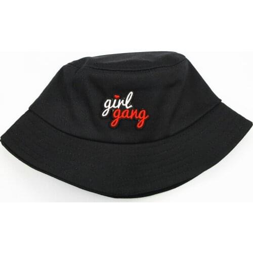 2021 Girl Letter Embroidery Cotton Bucket Hat Fisherman Hat Outdoor Travel Hat Sun Cap Hats for Men and Women 47