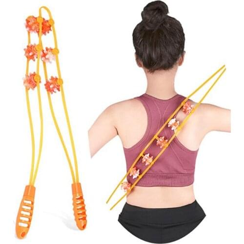 Portable Roller Massage For Shoulder Back Neck Waist Multi Functional Body Massager Self Upper Lower Point Rolling Handheld