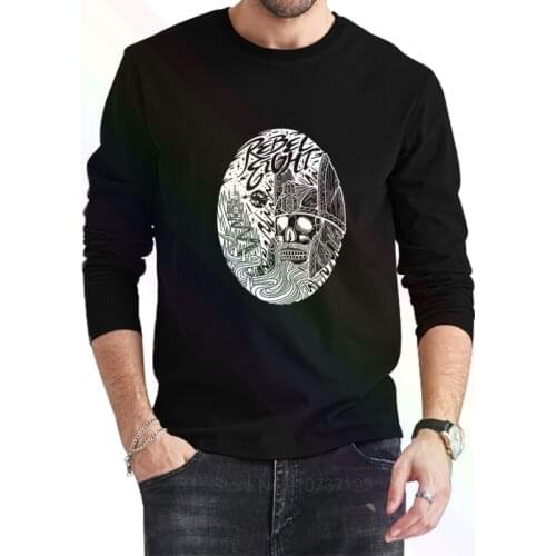 Rebel8 Asgard Logo Classic Black T-Shirt 2021 Newest Summer Mens Long Sleeve Popular Tees Shirt Tops Novel Unisex