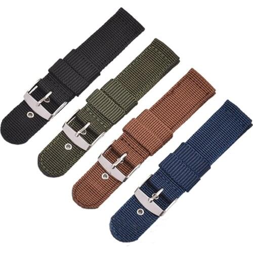 16mm 18mm 20mm 22mm 24mm Fashion Nylon Watch Strap Universal Replacement Canvas Watch Band for Samsung