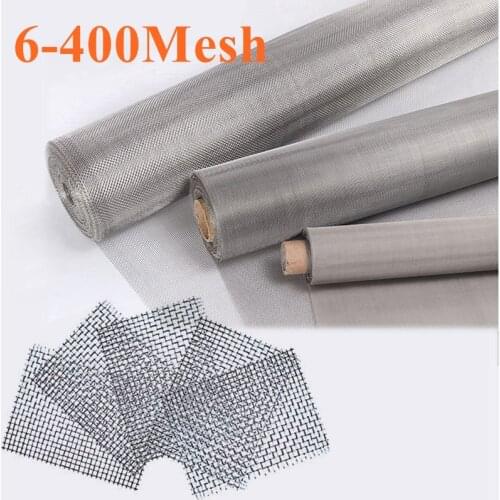 304 Stainless Steel Mesh Filter Net Metal Repair Fix 6 10 30 100 200 300 400 Mesh Filtration Screening Sheet Screening Filter
