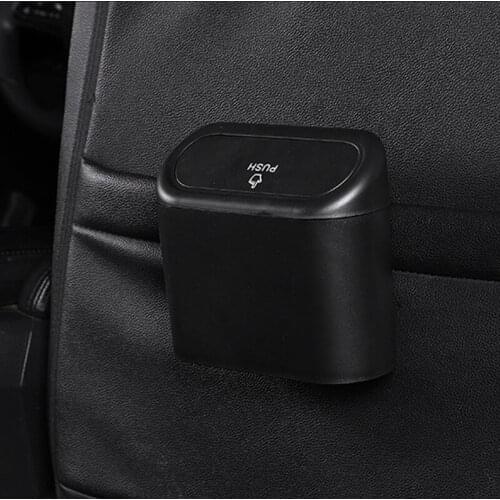 Universal Hanging Car Trash Garbage Can Flip Lid Dustbin Interior Organizer Box for Ford Focus Fusion Escort Kuga Ecosport