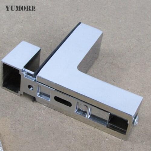 YUMORE 100Pcs/lot Glass Shelf Brackets Support Hardware Zinc Alloy F Shape Glass Clamps Clips For Glass and Wood