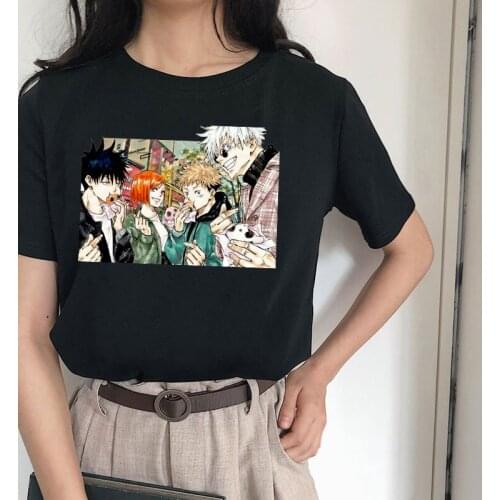 Anime Spells Return To War Womens Short-Sleeved T-shirt Printing Funny Clothing Fashion Japan Harajuku Cartoon Casual Tee Tops