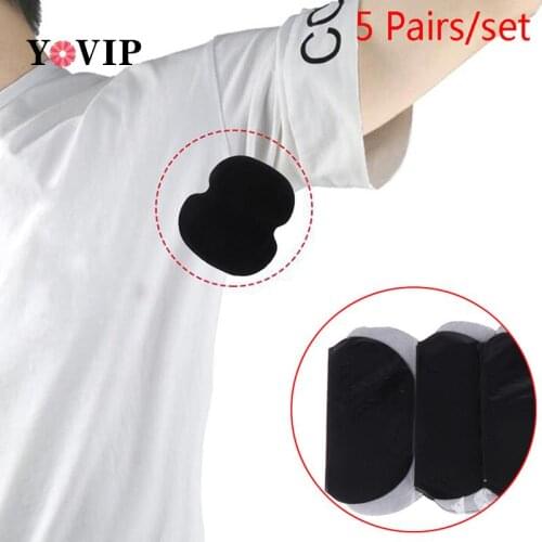 10Pcs Disposable Underarm Shirt Antiperspirant Protection From Sweat Pads Deodorant Armpit Absorbent Pad Black Color