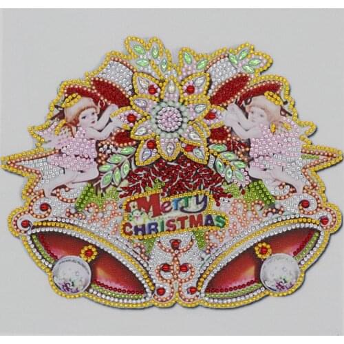 5D DIY Special-Shaped Diamond Painting Xmas Rhinestones Diamond Embroidery Christmas Bell Cross Stitch Room Decor Art