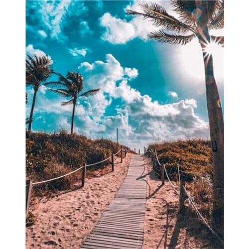 60x75cm Paint By Numbers Kits Scenery DIY Oil Painting By Numbers On Canvas Landscape Frameless Digital Handpaint Decor