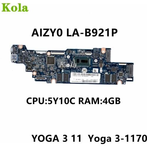 AIZY0 LA-B921P REV:1.0 Laptop motherboard For Lenovo Yoga 3-1170 Yoga 3 11 mainboard With 4G-RAM 5Y10C CPU 100% fully Tested