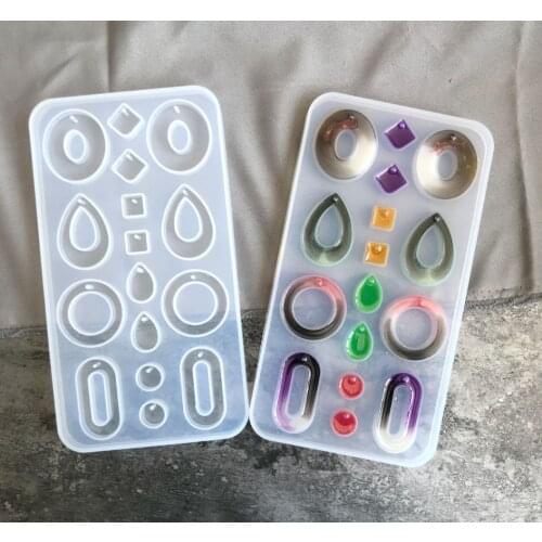 Aouke New Stud Earrings Pendant Silicone Mold Water Drop Modeling Geometry DIY Pendant Earrings Decorative Silicone Mold