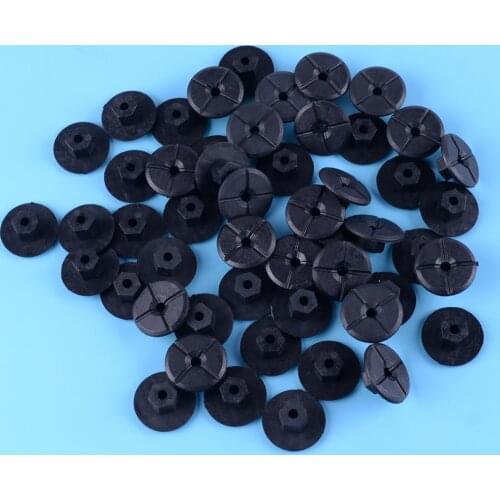 Beler 201-990-00-50 50Pcs Black Plastic 4.2mm Car Auto Nut Self Threading Multi-Purpose Body Interior Fit For Mercedes Benz BMW