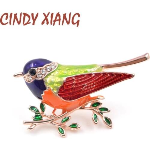 CINDY XIANG New Arrival Enamel Pins Bird Brooch Fashion Cute Animal Brooch Unisex Women Men Jewelry Colorful Style New Year Gift
