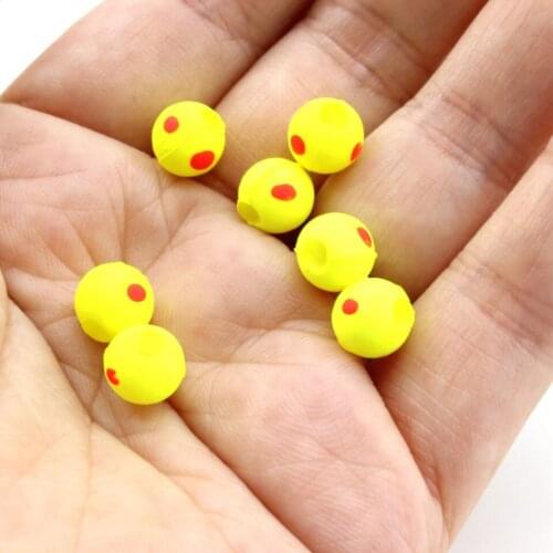 20pc/bag Floats Beads 6mm-15mm For Night Fishing Fishing Lure Feeder Artificial Carp Baits FLoating Topwater