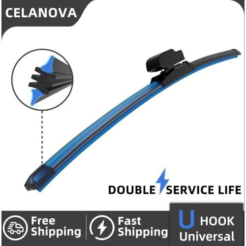 Universal U-Type 1pc Double Sided Windshield Wiper 14" 16" 17" 18" 19" 20"21" 22" 24" 26" Double Blades Rubber Frameless Wipers