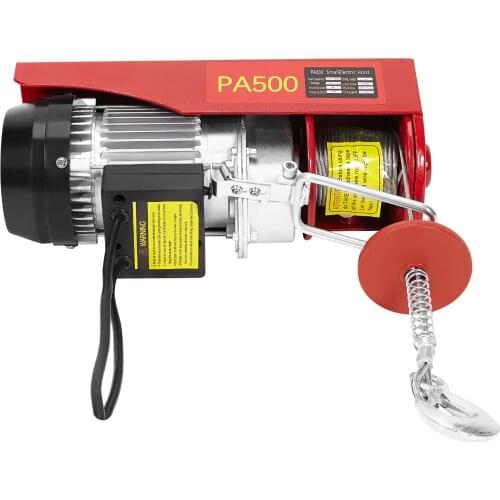 100 lbs Electric Lifting Cranes AC 220V 100V Remote Control Power System Small Wire Rope Lifting Tool With Emergency Stop Switch