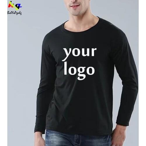 Customize your own logo autumn T-shirt long sleeve round neck leisure fitness jogging solid color fashion T-shirt running top