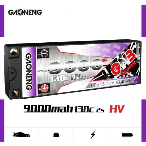 GAONENG 9000mah 2S/3S/4S 130C HV Hardcase LiPo Battery for RC Car Four Drive Off-Road Boat