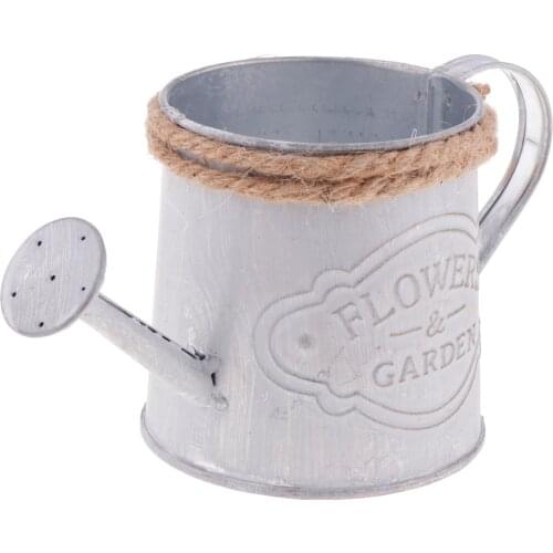 Watering Kettle Shaped Hanging Rattan Planter Bucket, Candy Color Flower Plants Pot, Wedding Balcony Decoration