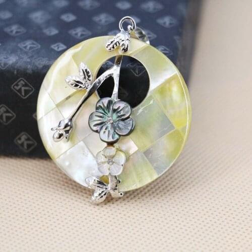 L025 White abalone seashells purple flowers plants crafts pendant,Fit fashion women jewelry DIY making wholesale
