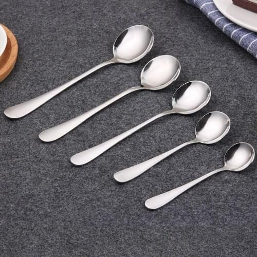 Stainless steel spoons, cutlery, cutlery, long handle coffee spoons, childrens spoons