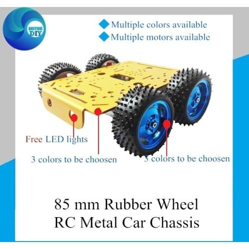 C300 4WD Metal Car Chassis RC Robot Design Chassis Aluminum Alloy Frame with Robotic Arm Interface Holes for DIY RC Toy