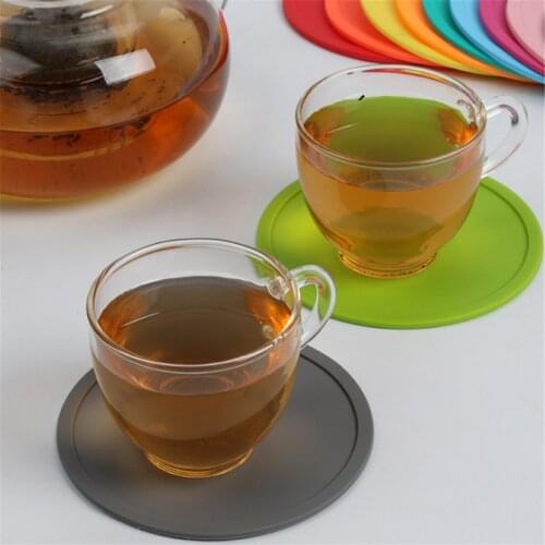 Reusable Silicone Drink Round Coaster Replacemat Pad Holder Coffee Tea Mug Mat