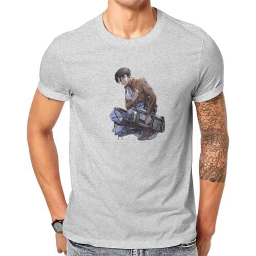 Men Levi Ackerman Salute - Attack in Titans Anime Armin Arlert Hange Graphic Funny Classic O collar Tees