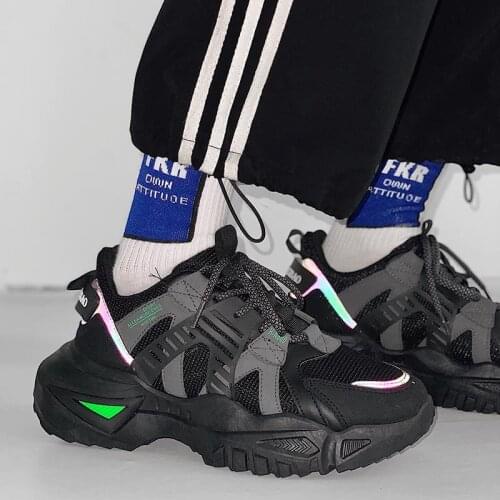 Men Casual Sneakers Breathable Damping Sports Shoes Couple Casual Shoes Thick Sole Running Walking Shoes Trainers Sport Sneakers