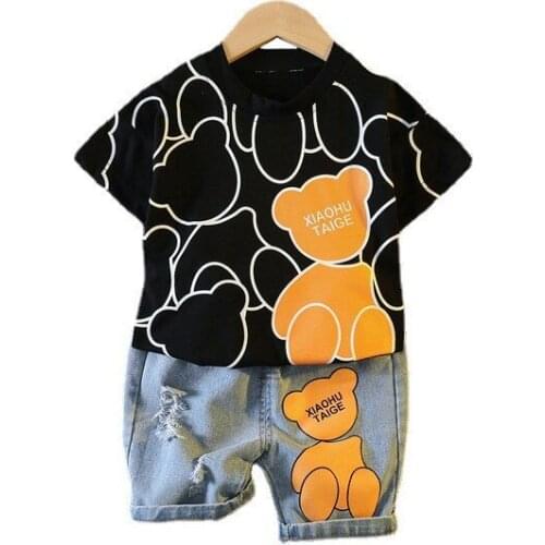 New Summer Baby Girl Clothes Children Boys Cartoon Casual T-Shirt Shorts 2Pcs/Sets Toddler Active Costume Infant Kids Tracksuits