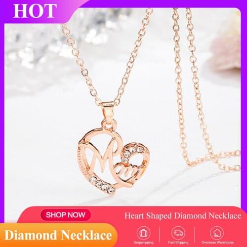 1 Pcs Mothers Day Necklace Great Gift For Mom Thank You Jewelry Exquisite Fashion Neck Accessories Women Ladies Fashion Letter