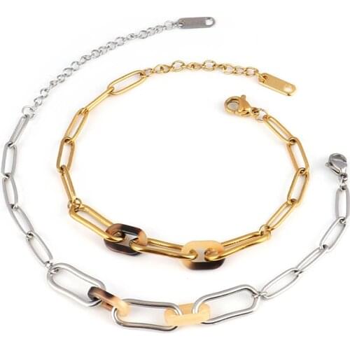 Punk Stainless Steel Bracelet For Women coin Pendant Thick Chain Bracelet Charm bracelets Party Jewelry Gift friends