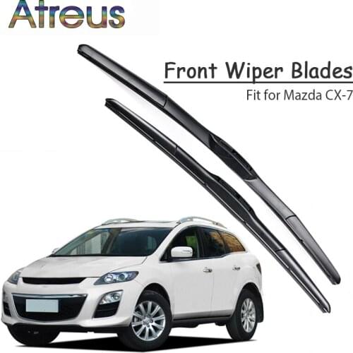 Atreus 2pcs High Quality Long Life Rubber Front Wiper Blades For Mazda CX-7 CX7 2002-2013 Windscreen Original Wiper Accessories