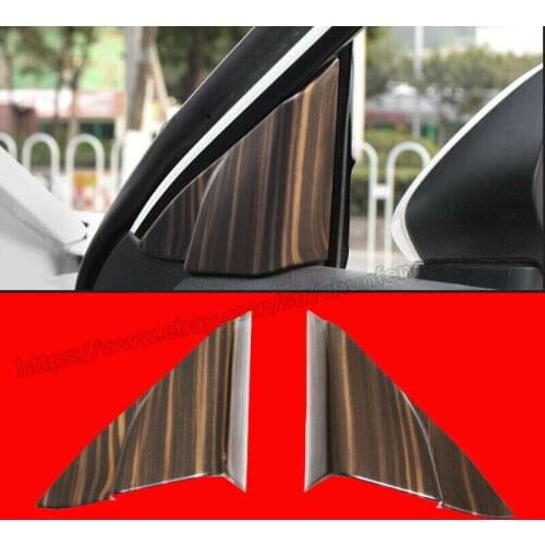 Fit For Toyota Camry 2018-2019 wood grain Inner Triangle A Pillar Cover trim 2pcs