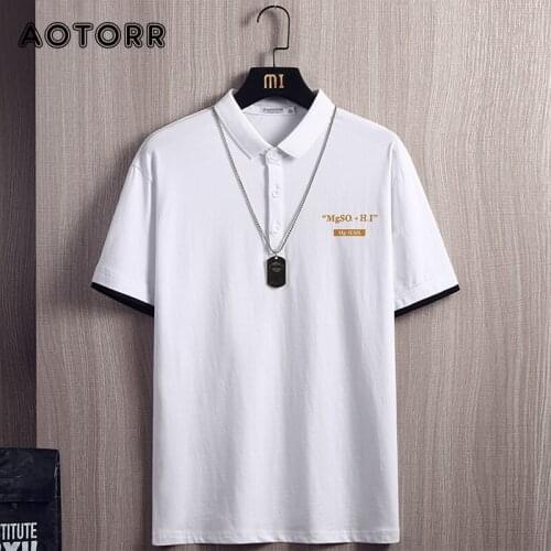 Summer Man Polo Shirt Short Sleeve Casual Contrast Color New Clothing Cotton Polo Shirt Loose Fashion Sport Streetwear Men Tops