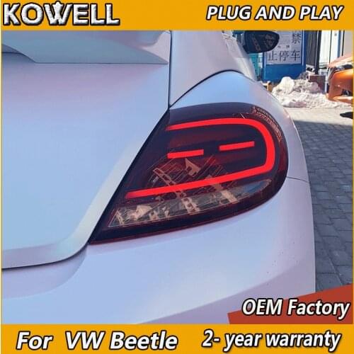 LED Taillight For Volkswagen Beetle 2012-2020 LED Tail light Brake Reverse Light DRL Dynamic turn signal RED BLACK Car Rear Lamp