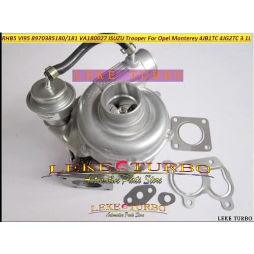 Free Ship RHB52 VI95 8970385180 Turbo Turbine Turbocharger For ISUZU Trooper Jackaroo Opel Monterey 4JB1T 4JG2TC 113HP 3.1L