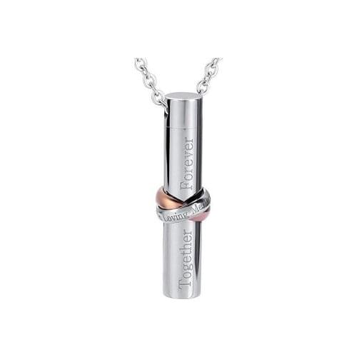 Together Forever Engrave Urn For Ashes Keepsake Urns Cremation Jewelry Cremation Urn Necklace For Pet/Human Ashes Necklace