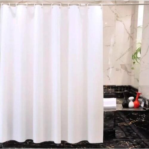Waterproof PEVA Plastic Bathroom Shower Curtain Liner with Hooks - 72 x 72 Inches