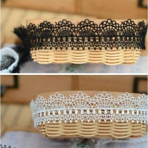5 Yards/lot Free Shipping Water Soluble Embroidered Lace Fabric DIY Material Clothes Decoration Lace Trim