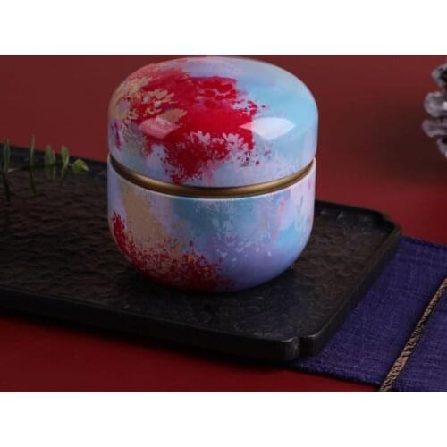 Retro Tinplate Box Sealed Jar Tea Caddy Portable Jewelry Candy Box Cans Coin Earring Headphone Storage Organizer Christmas Gift