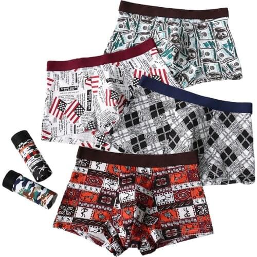 1 Pcs Mens Underwear Boys' Boxer Modal Breathable Boxers Bottoms Loose Antibacterial Character Shorts Underpants L XL XXL XXXL
