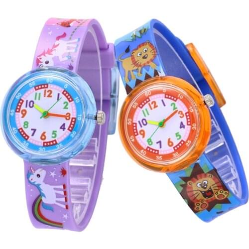 11 Designs Christmas Gift Cute Unicorn Girl Watch Children Fashion Watch SportS Jelly Cartoon New Boy Watch relogio infantil